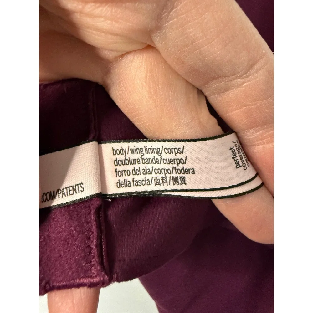 Victoria's Secret Perfect Coverage Bra 44DD Plum Underwire Padded 163783-SDC